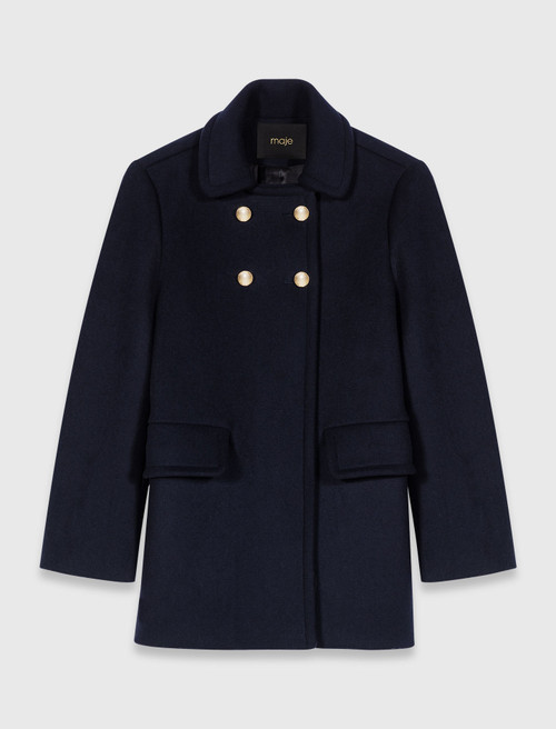 Wool blend coat - Navy