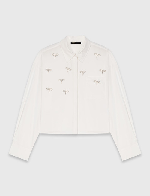Jewel detail shirt - White