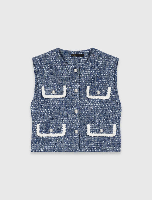 Tweed waistcoat - Blue