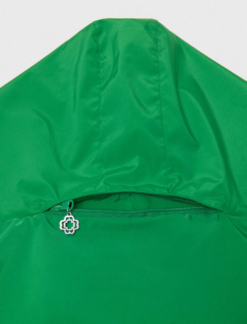 Tie up waterproof hood - Green