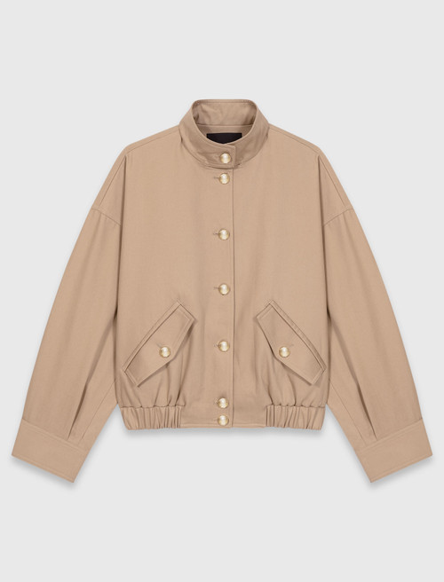 Cotton bomber jacket - Beige