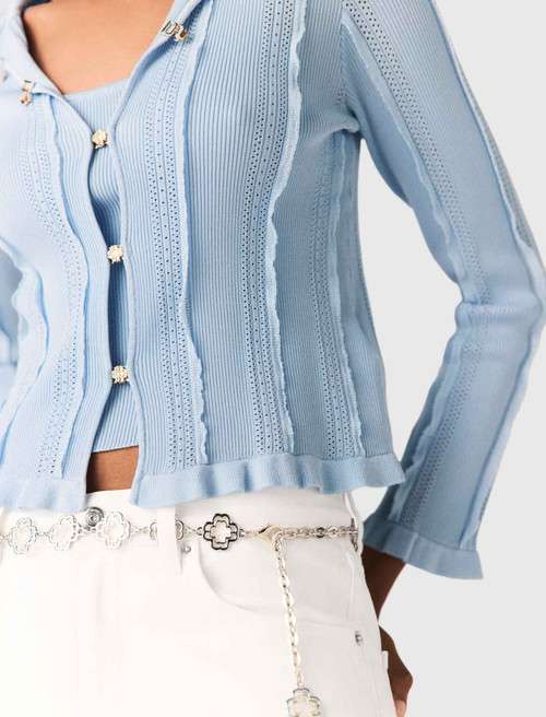 2 in 1 cardigan - Blue