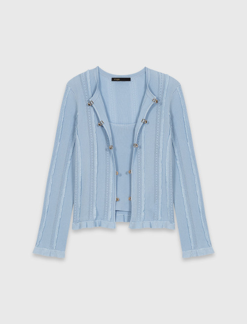 2 in 1 cardigan - Blue