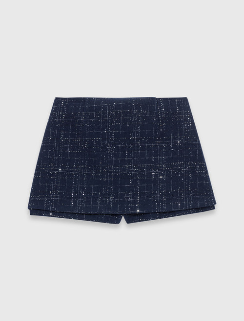 Check pattern skort - Navy