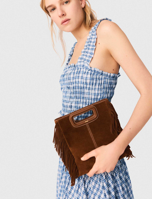 Smocked rhinestone cotton top - Blue