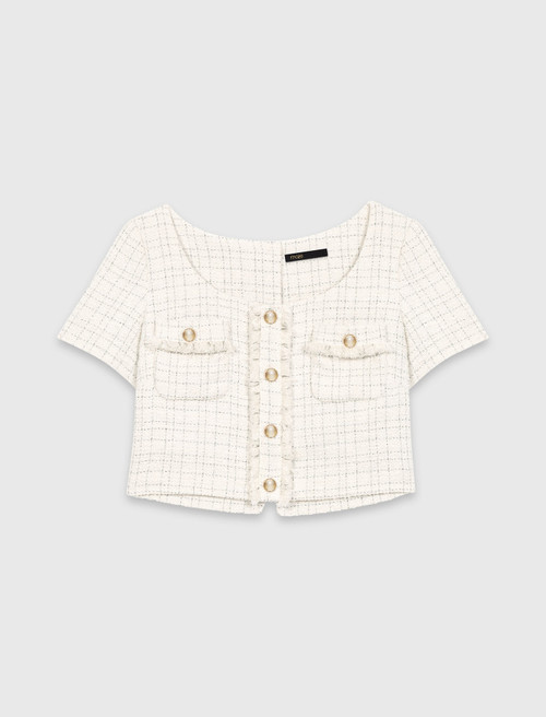 Tweed 2 in 1 dress - Ecru