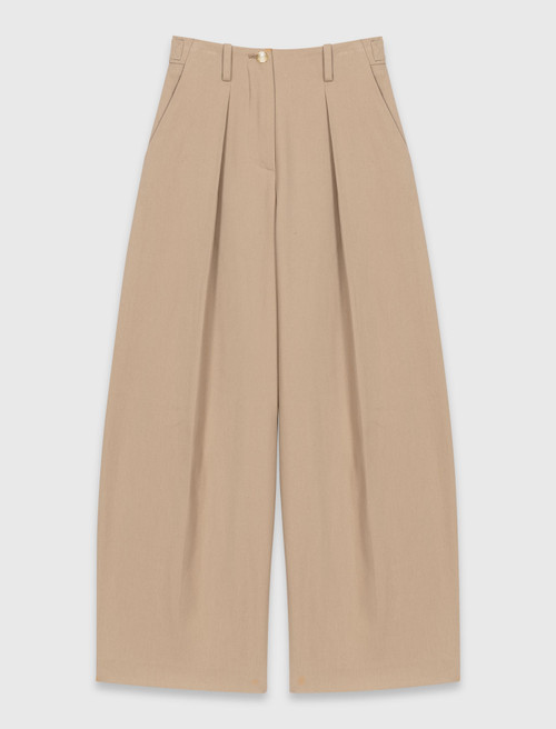 Cotton balloon trousers - Beige