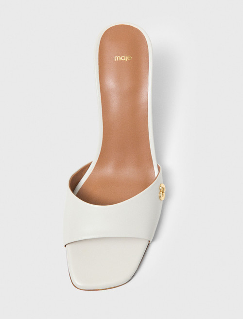 Leather mules - White
