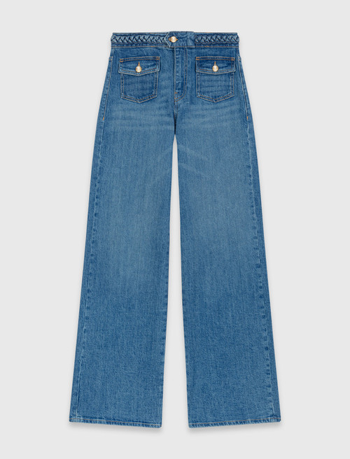 Braided flared jeans - Blue
