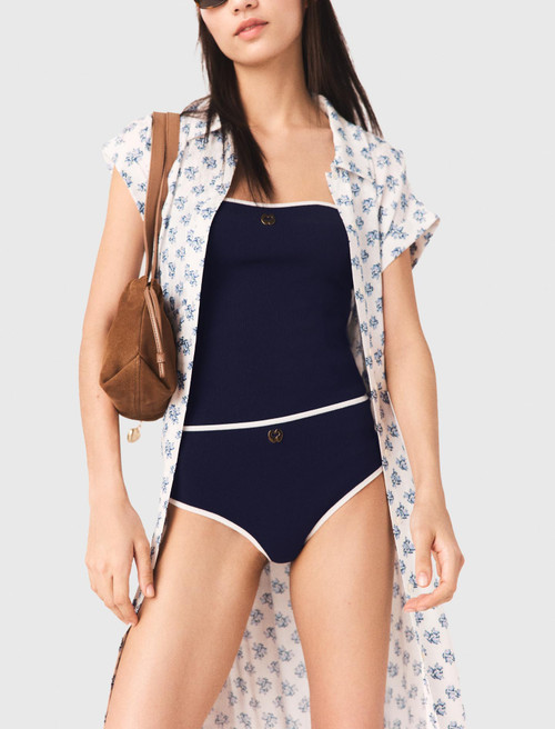 Jacquard print maxi dress - Blue