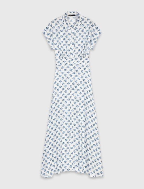 Jacquard print maxi dress - Blue