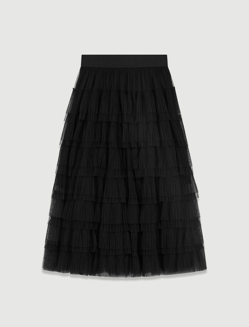 Tulle Midi Skirt -Black Tulle Midi Skirt -Black