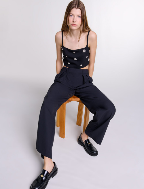 Oversize Boyish Trousers - Black