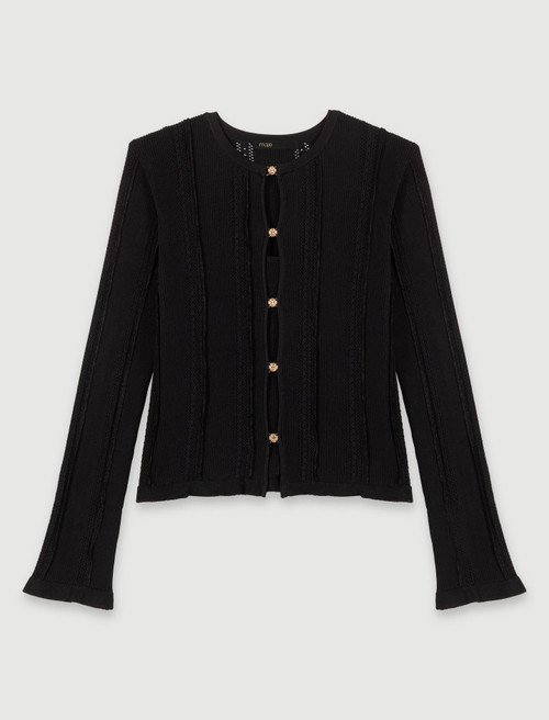 2 in 1 cardigan - Black