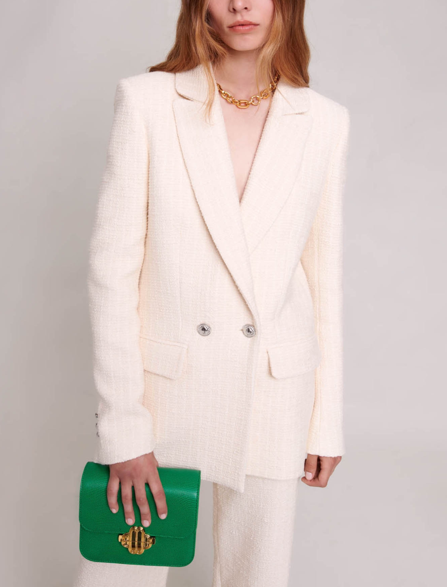Tweed blazer - White