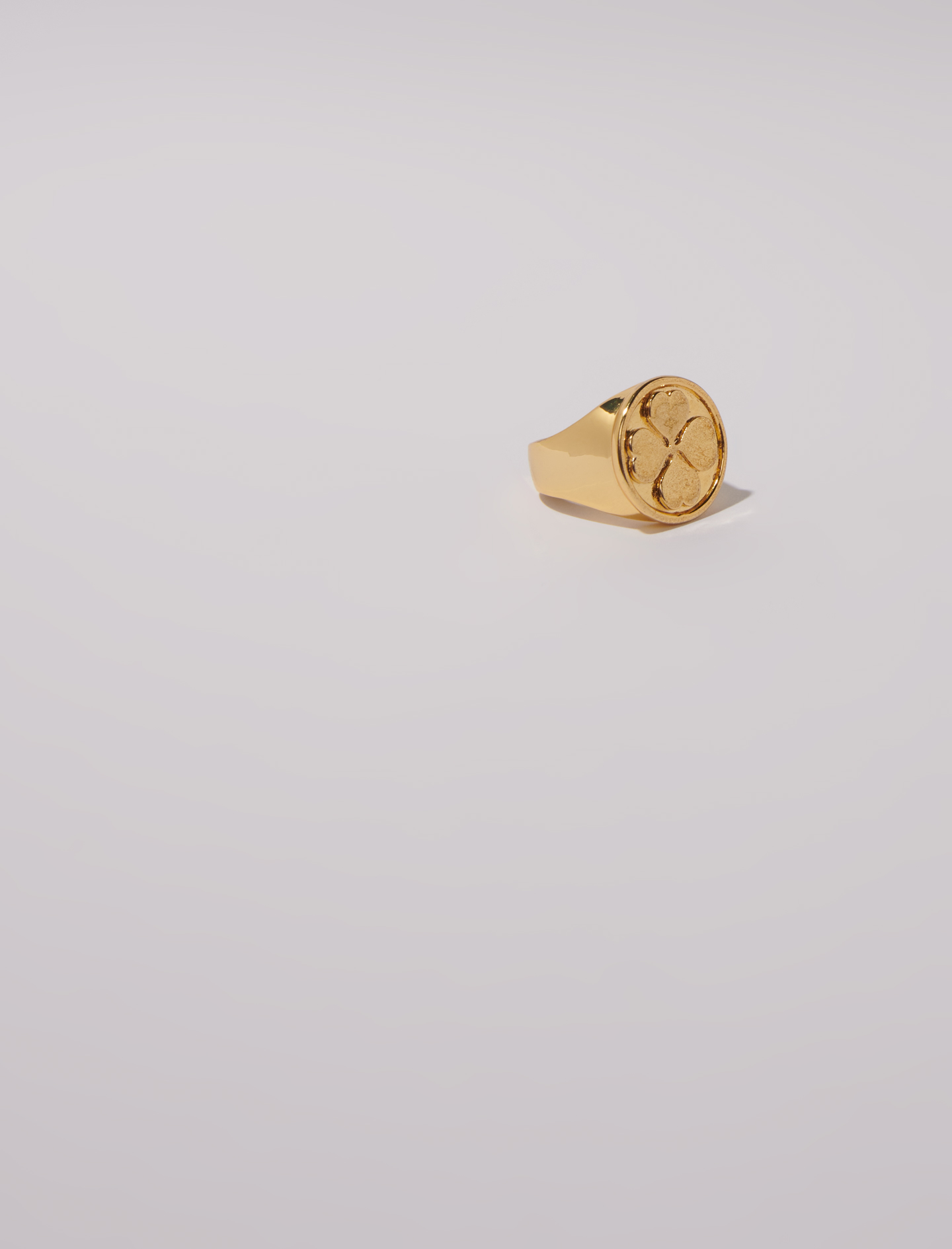 Clover signet ring - Gold