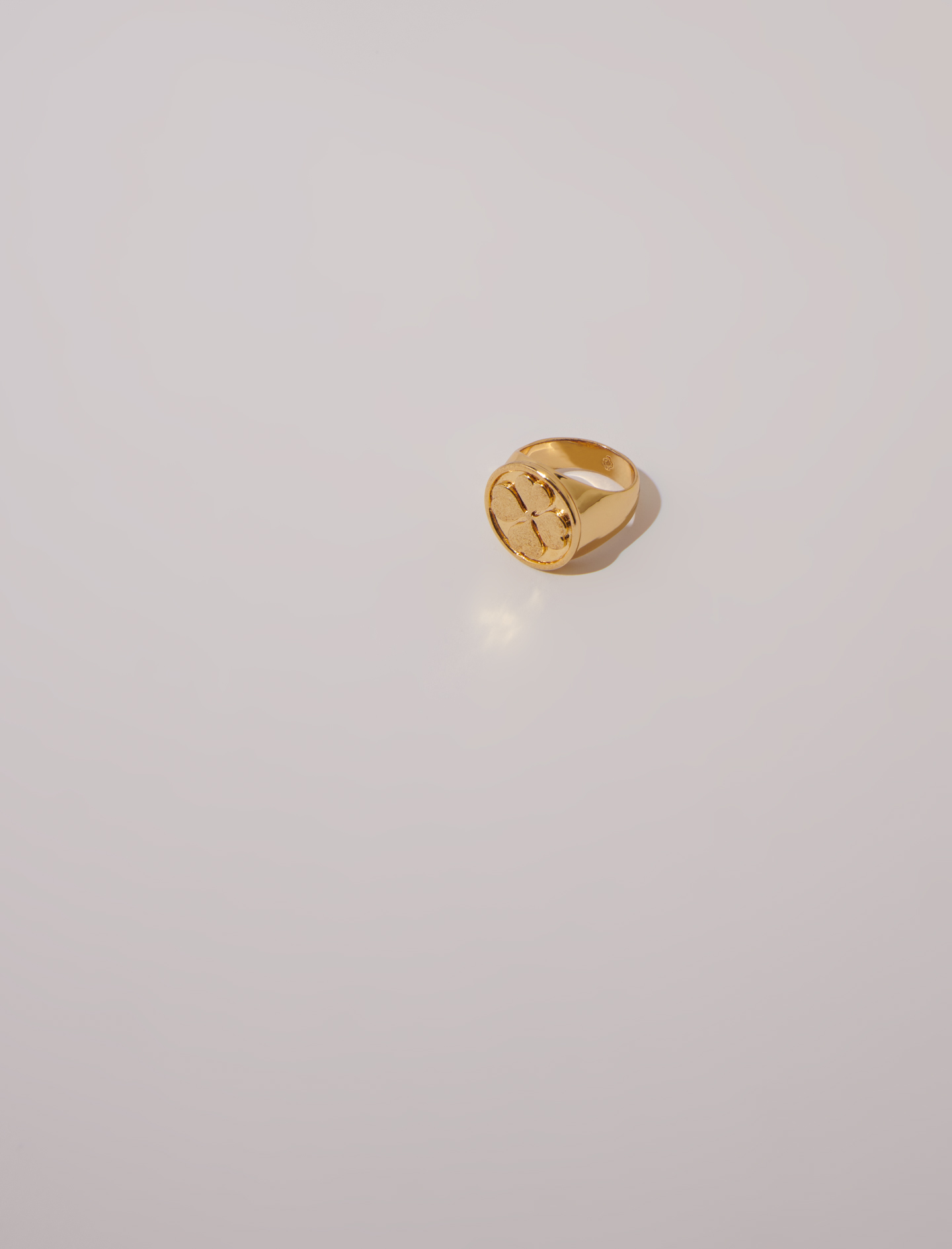 Clover signet ring - Gold