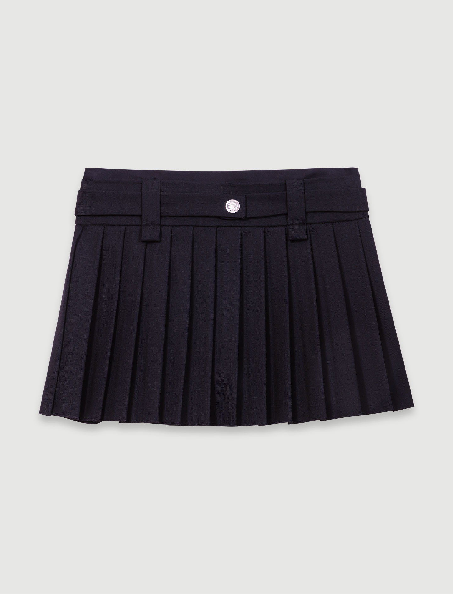 Short pleated skirt Black | Maje