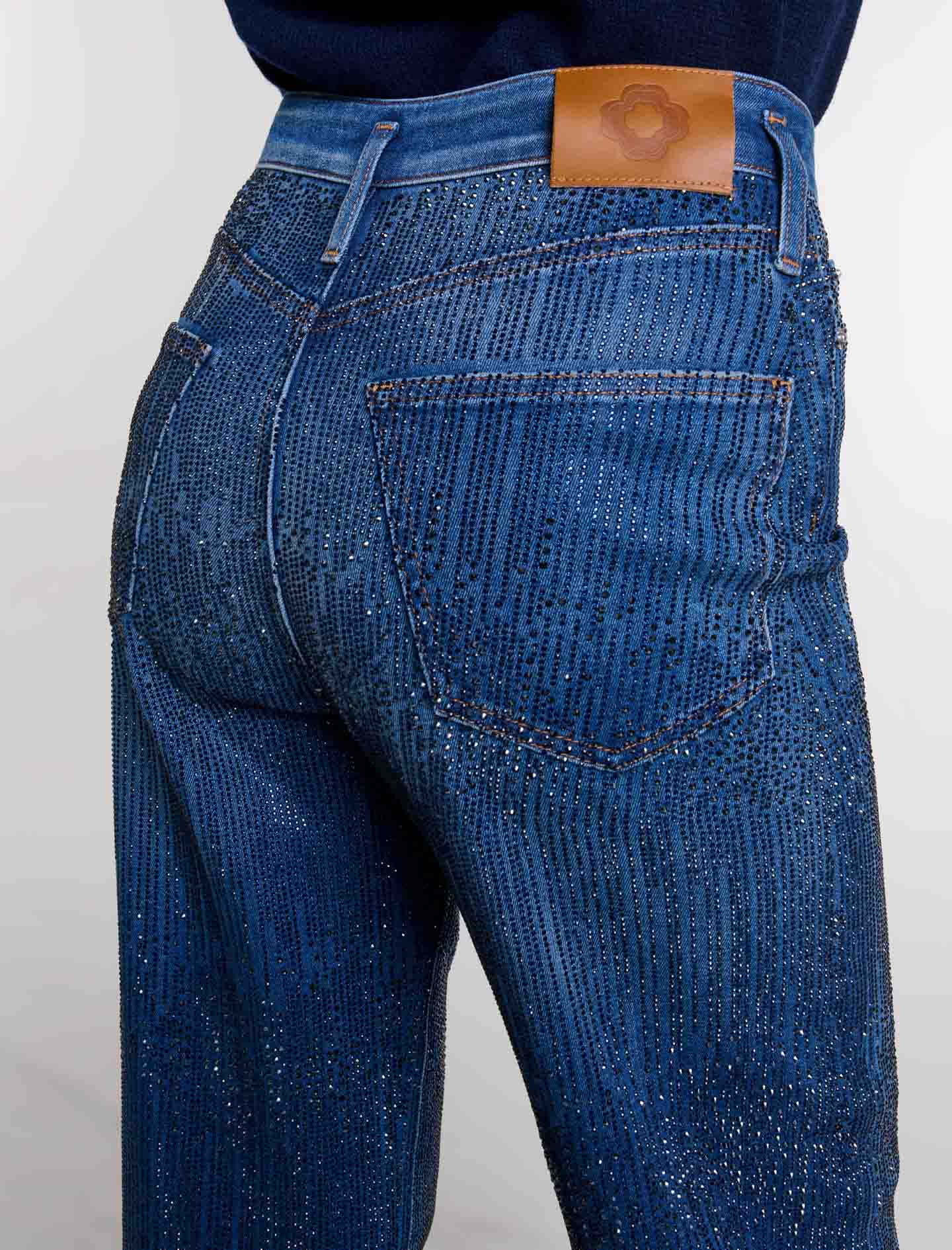 Rhinestone jeans - Blue