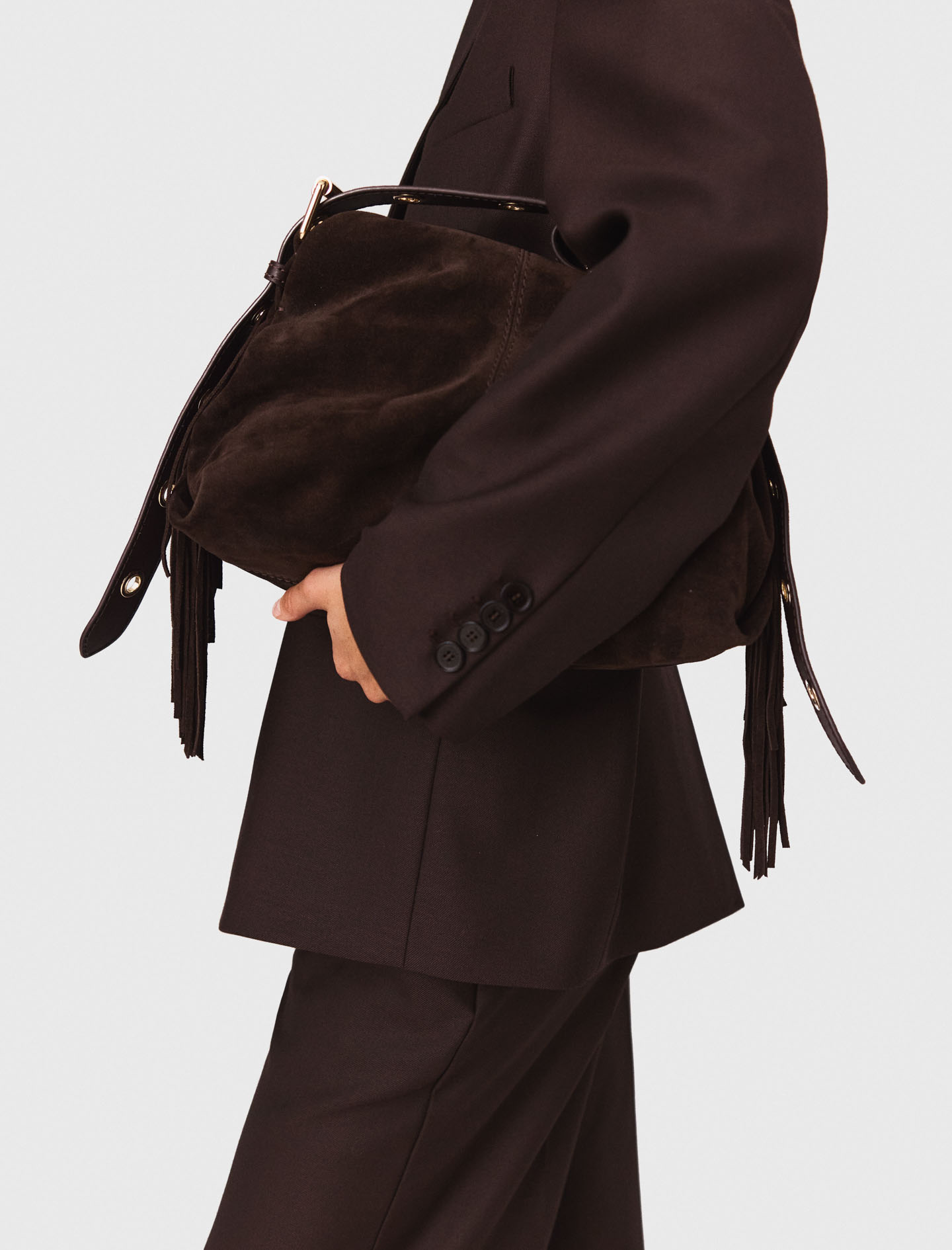 Belted suit jacket - Brown Belted suit jacket - Brown