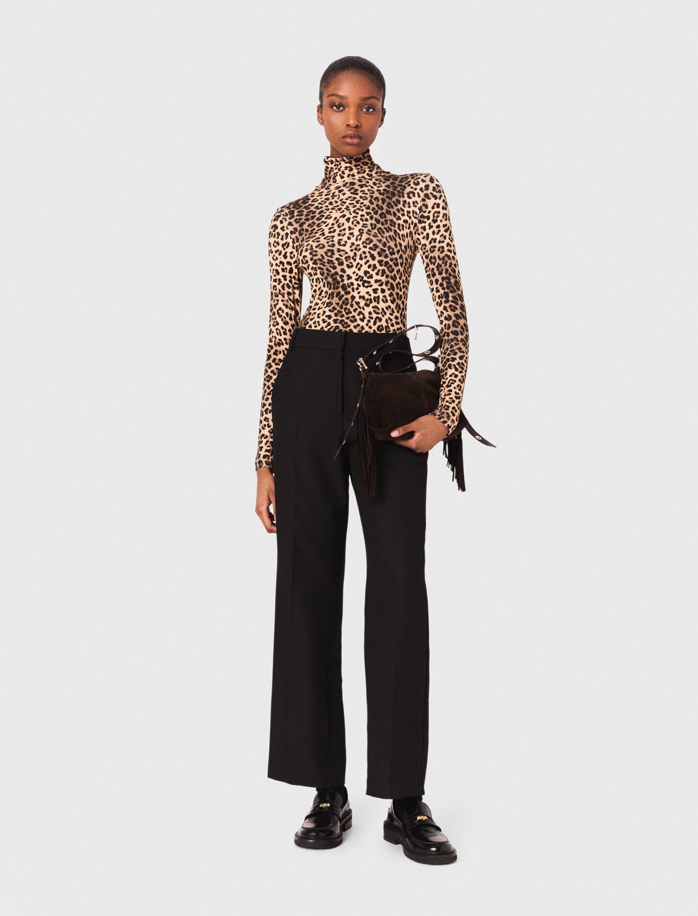 Straight leg suit trousers - Black