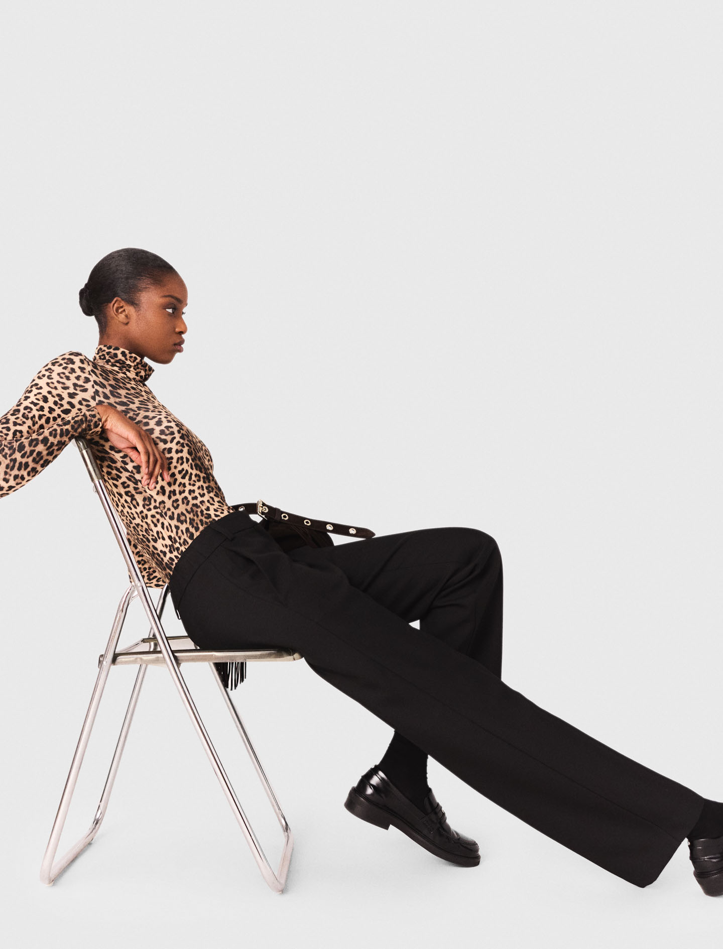 Straight leg suit trousers - Black