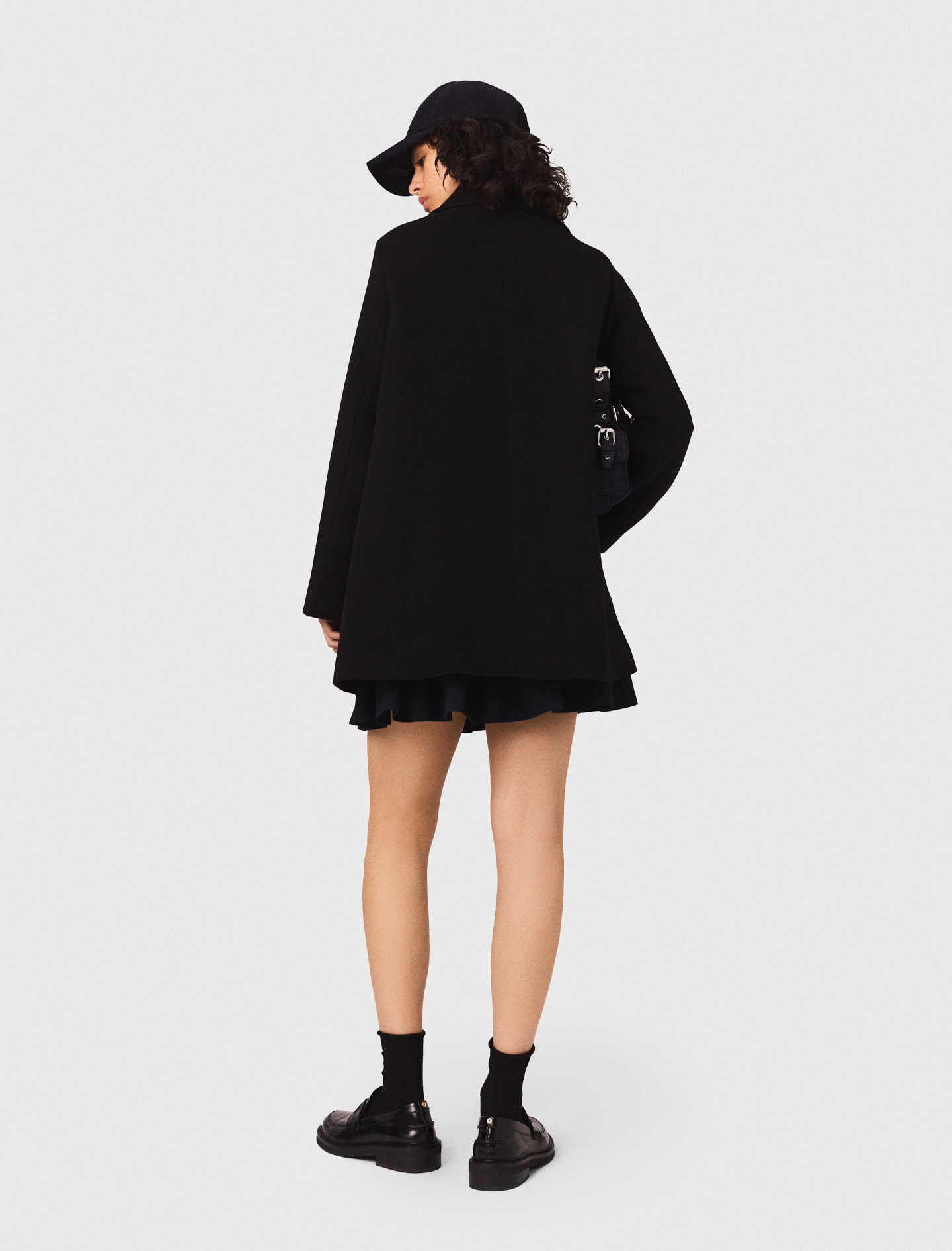 Wool blend coat - Black