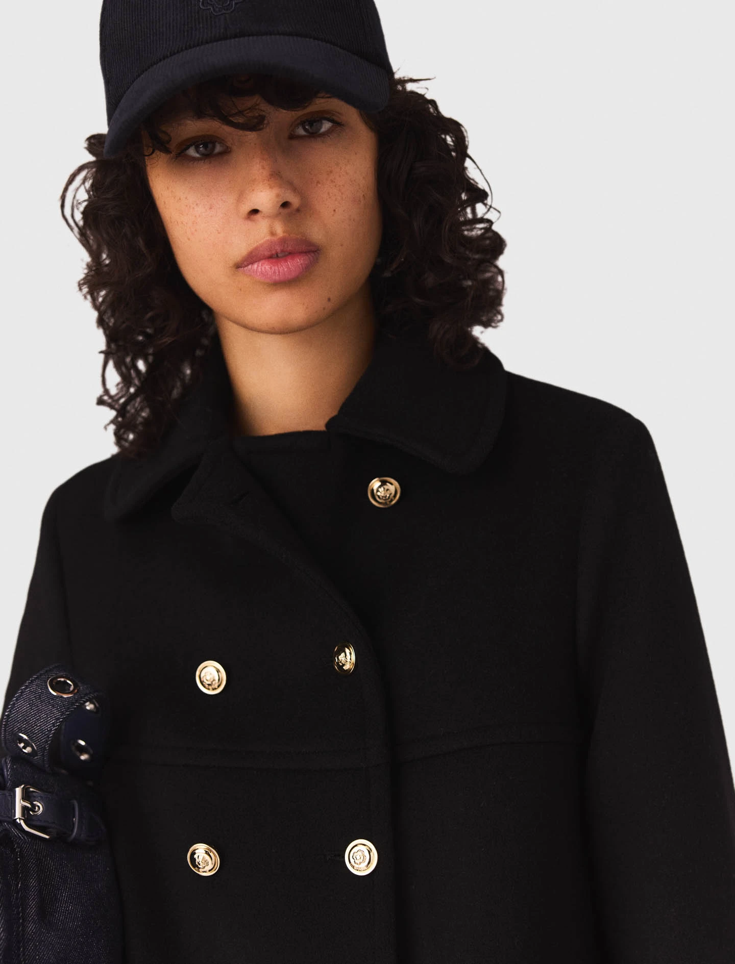 Wool blend coat - Black