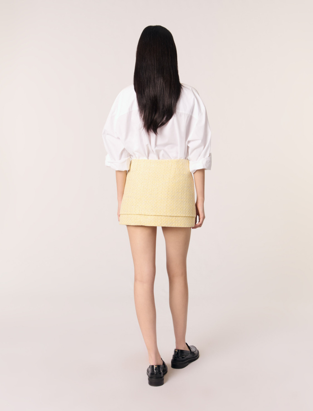 Tweed mini skirt - Yellow