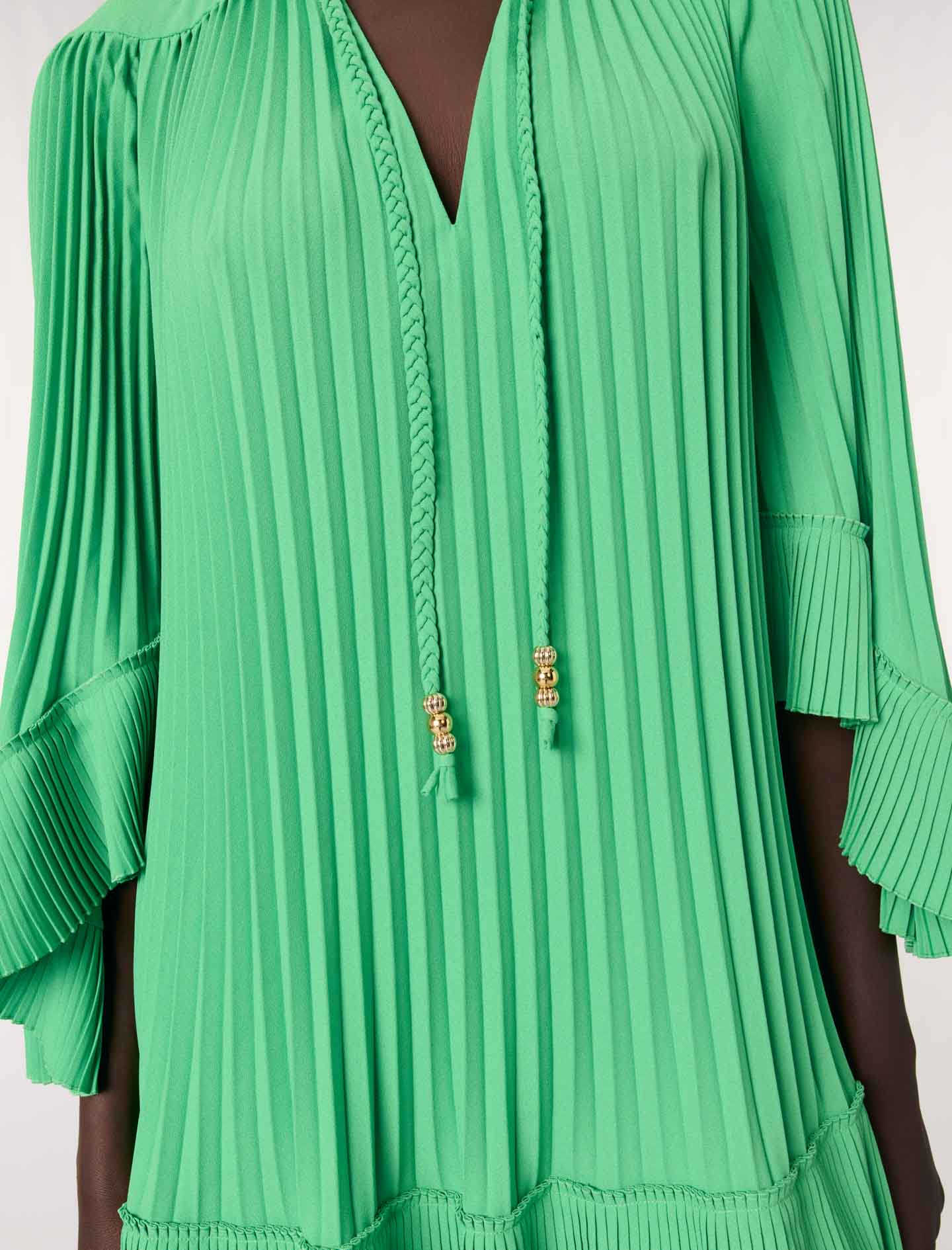 Short pleated dress - Green