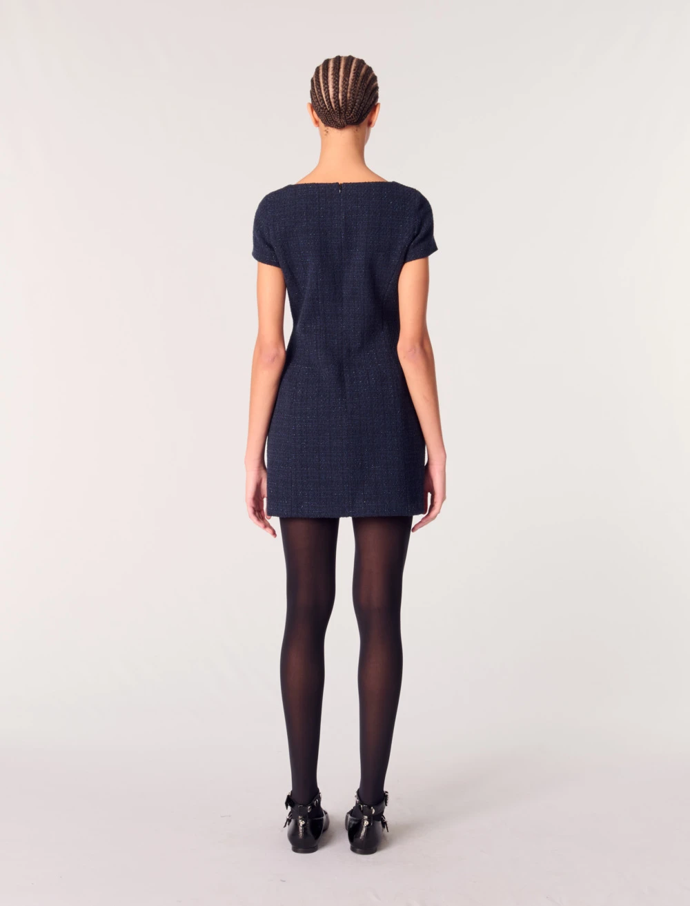 Short tweed dress - Navy