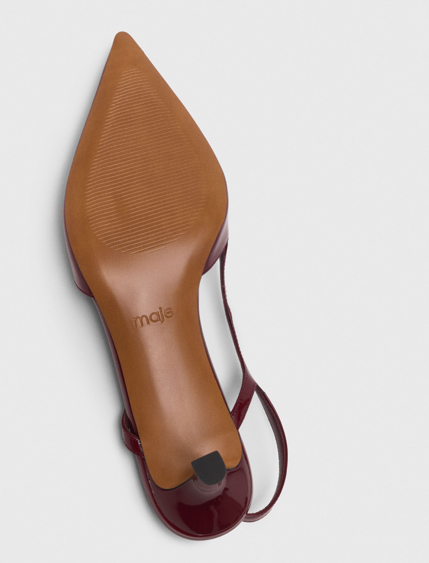 Patent leather slingback pumps - Bordeaux