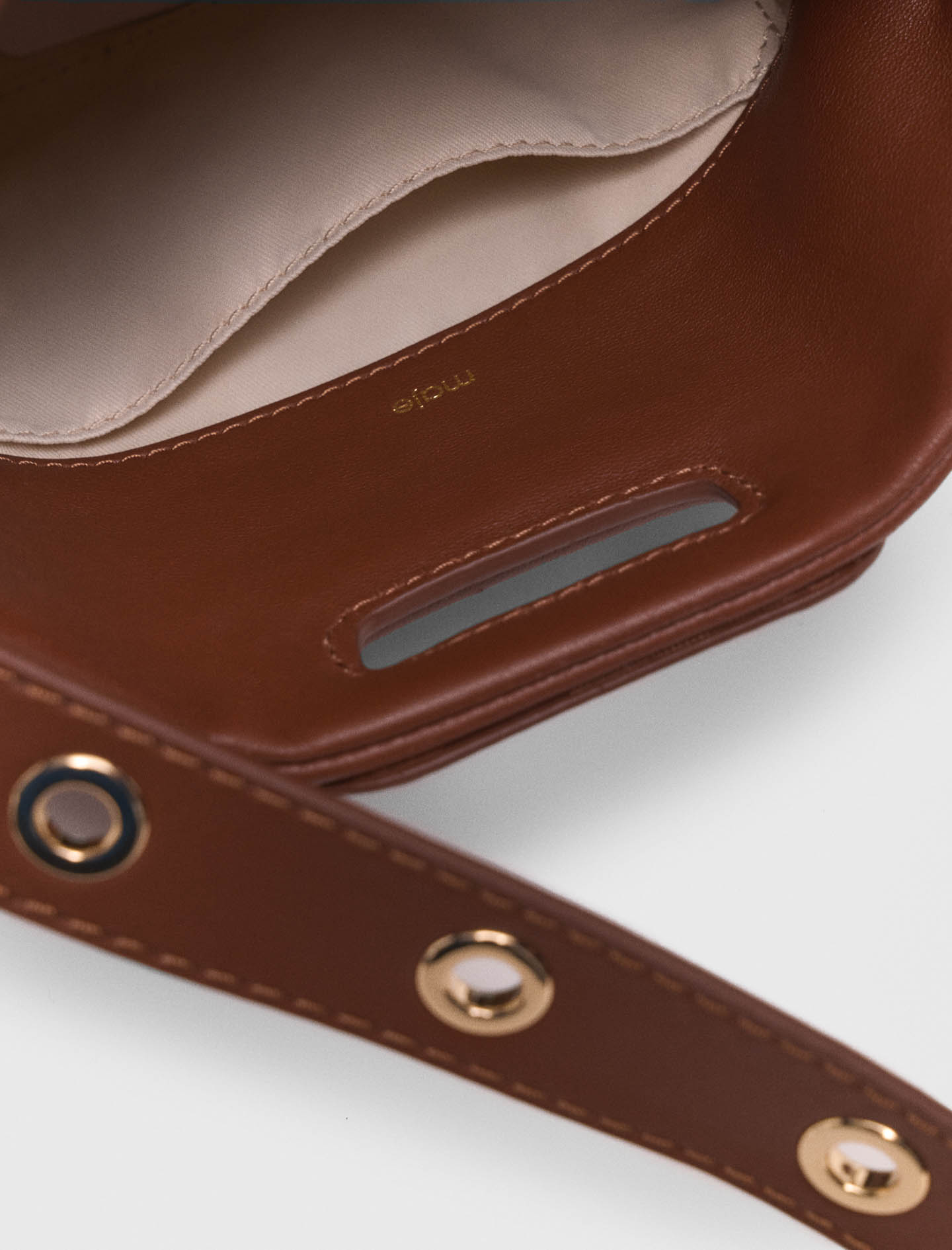 Miss M mini leather studded bag - Brown