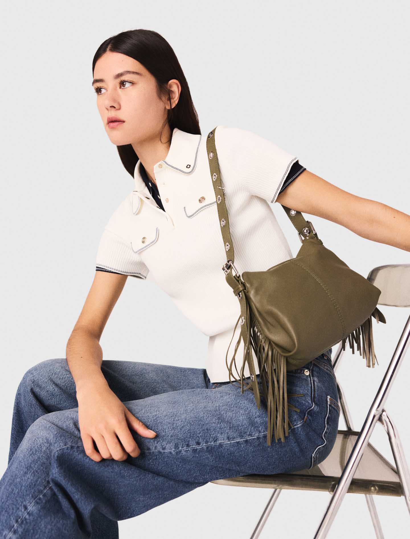 Short sleeve polo shirt - Ecru