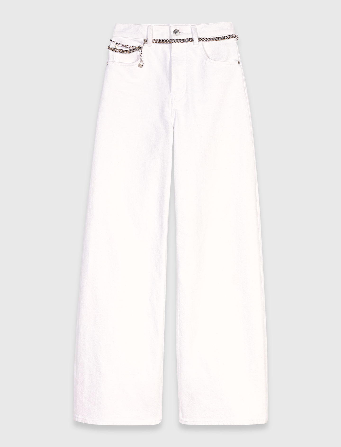 High waisted wide leg jeans - White