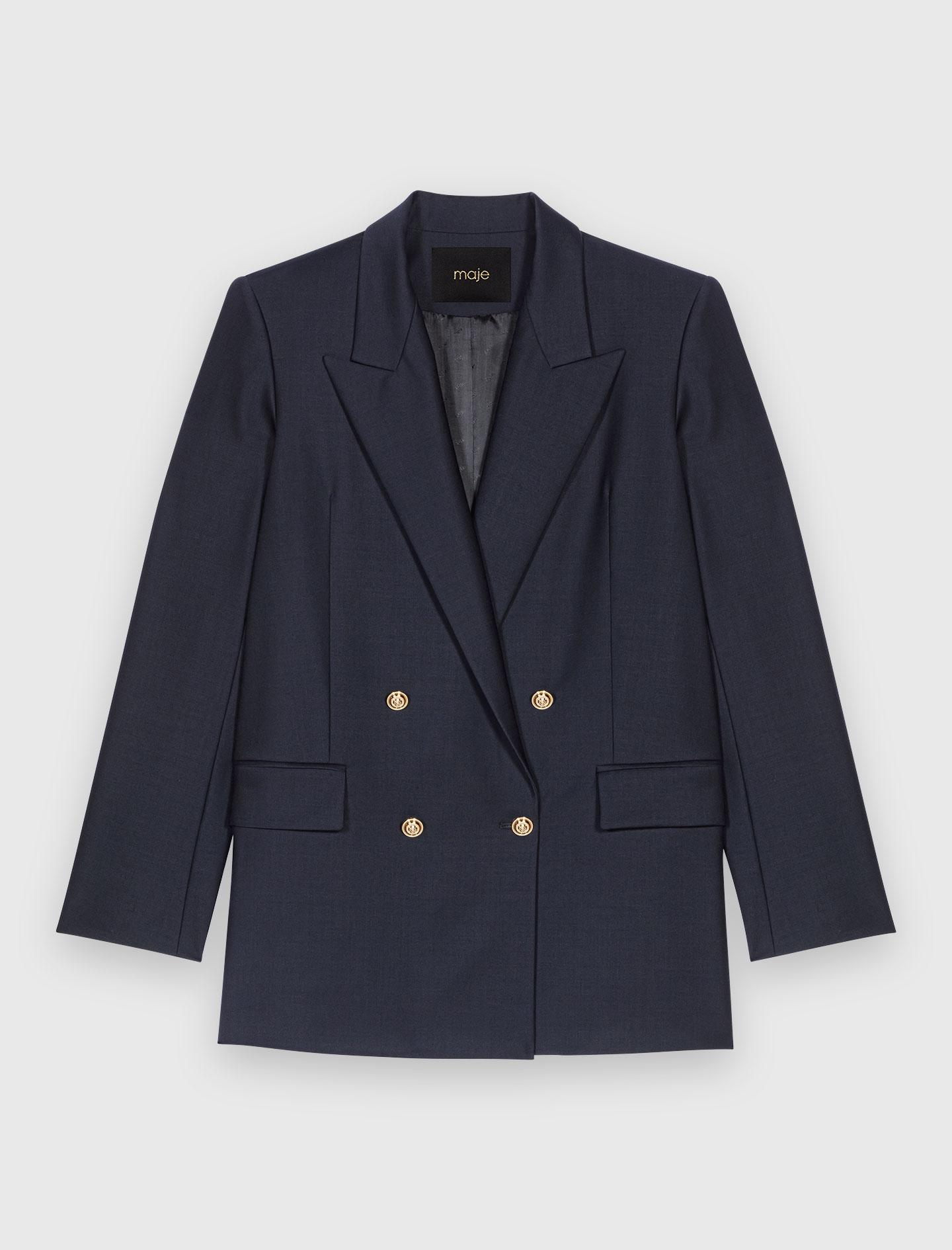 Suit jacket with gold buttons - Navy