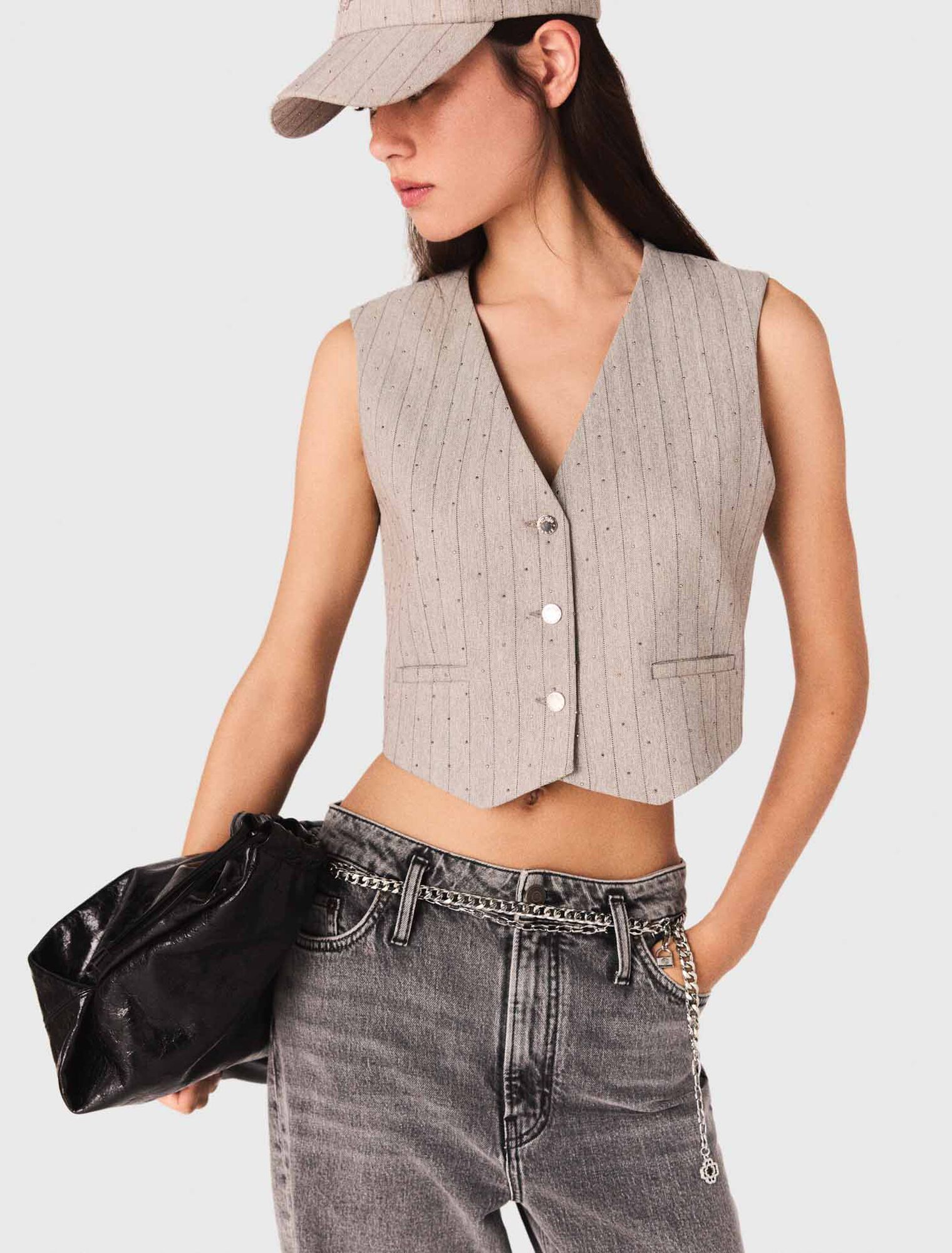 Diamanté tailored jacket - Grey