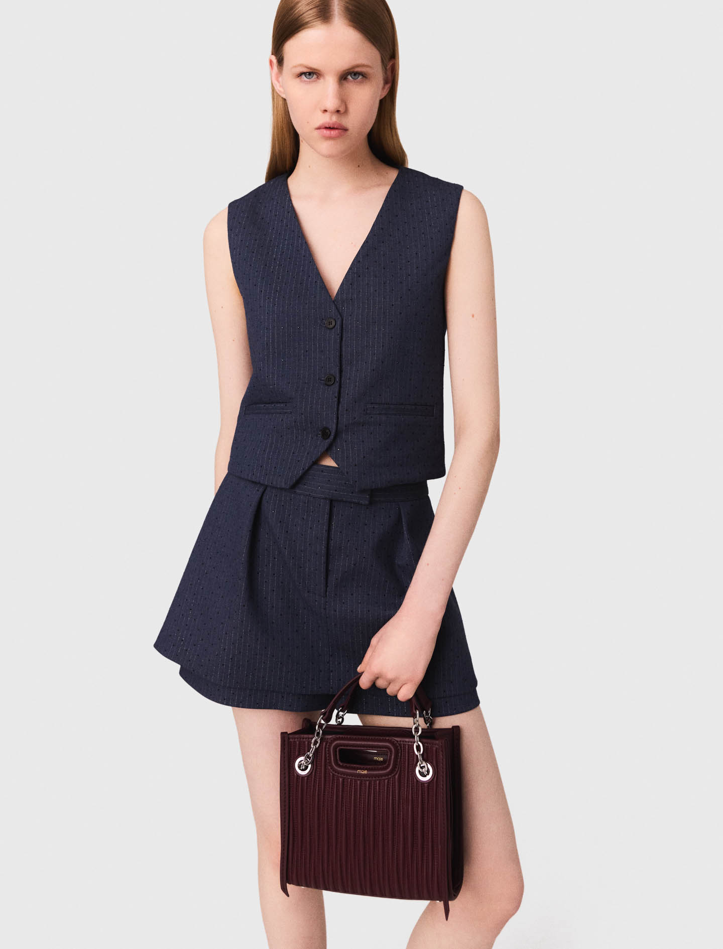 Diamanté tailored jacket - Blue