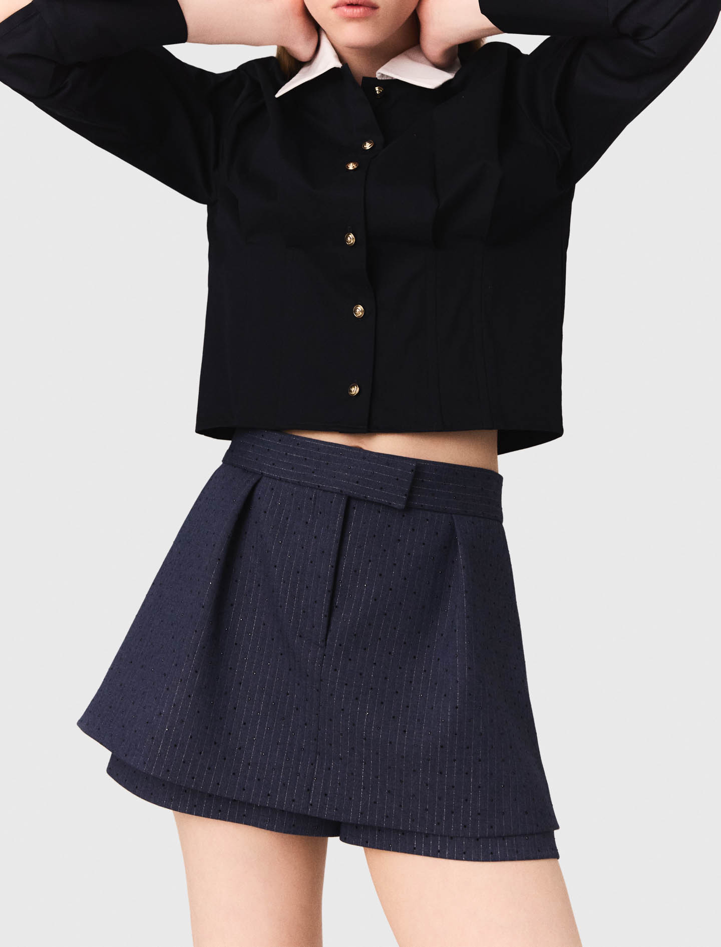 Rhinestone shorts - Blue