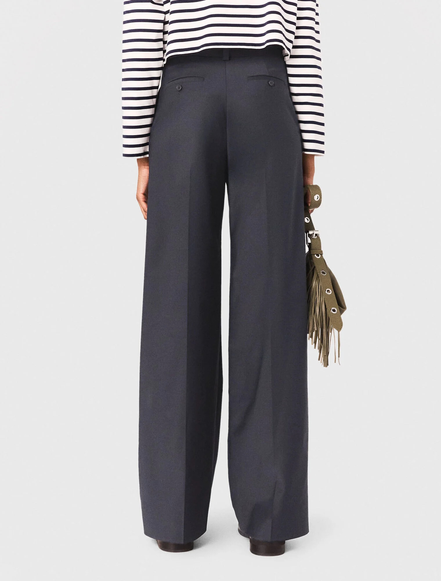 Suit trousers with chain detail - Navy