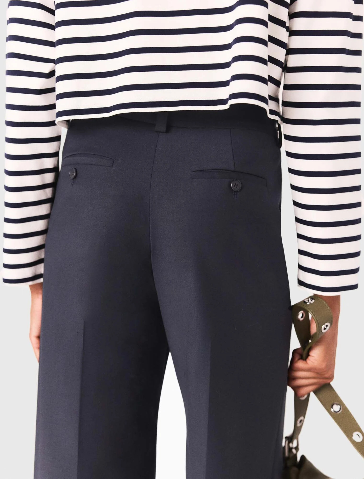 Suit trousers with chain detail - Navy