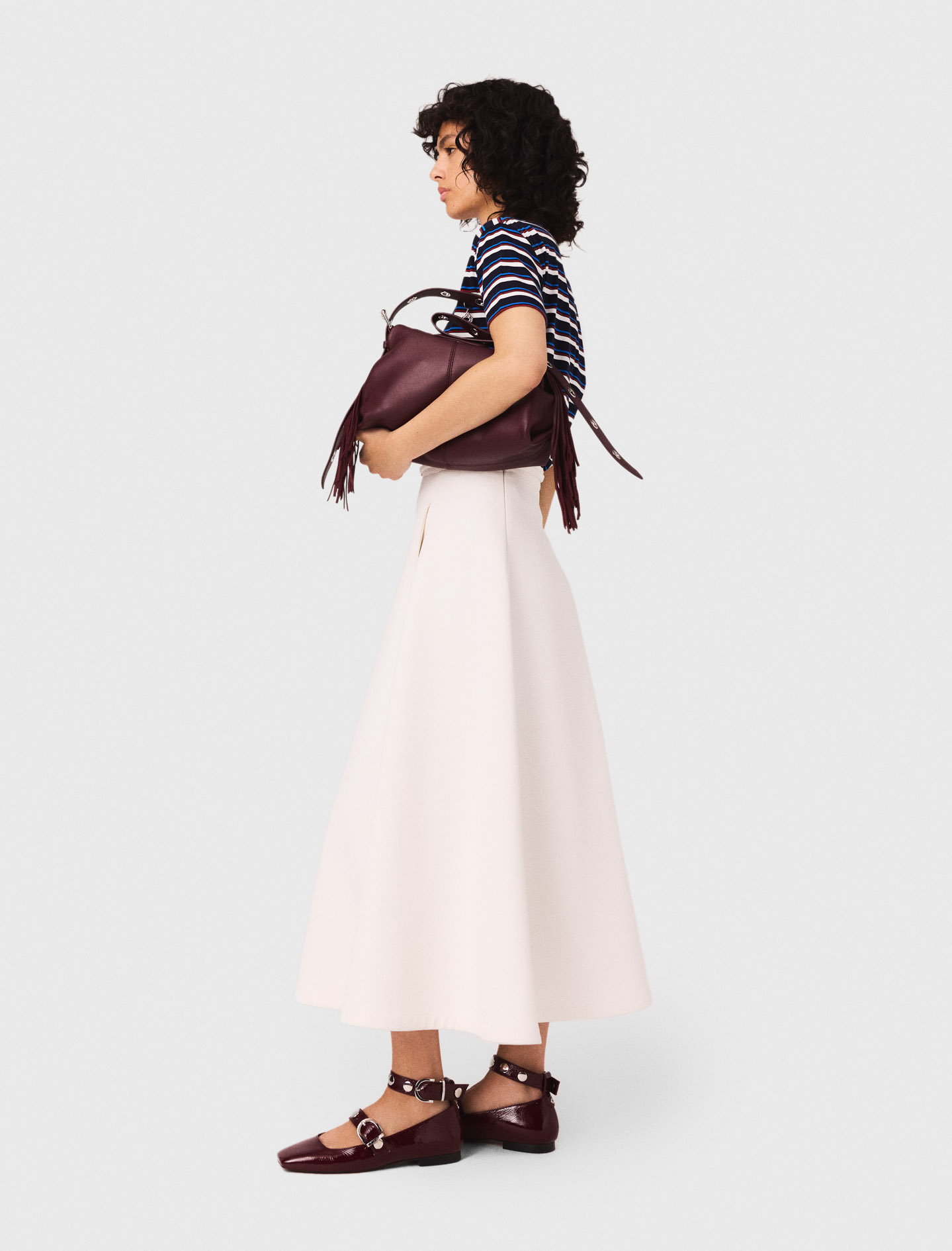 Heavy crepe petticoat - White