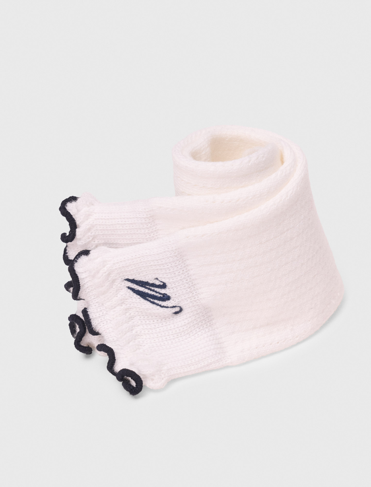 Cotton pointelle socks - White