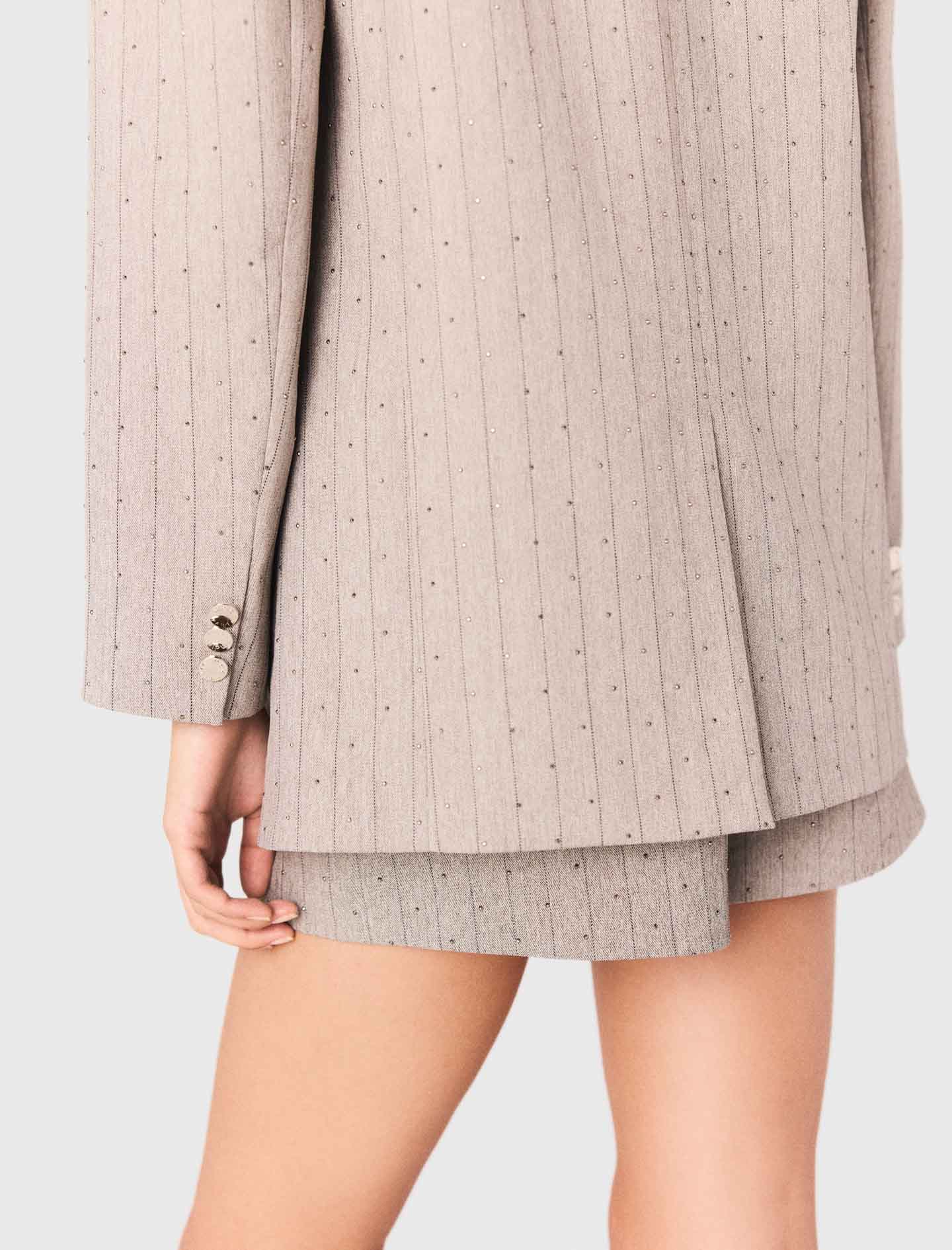 Rhinestone suit jacket - Grey