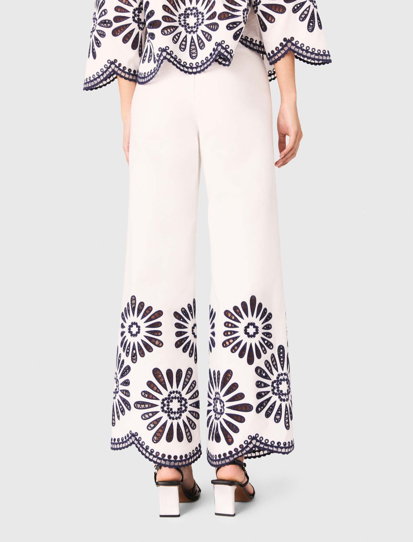 Cotton Canvas Trousers - White