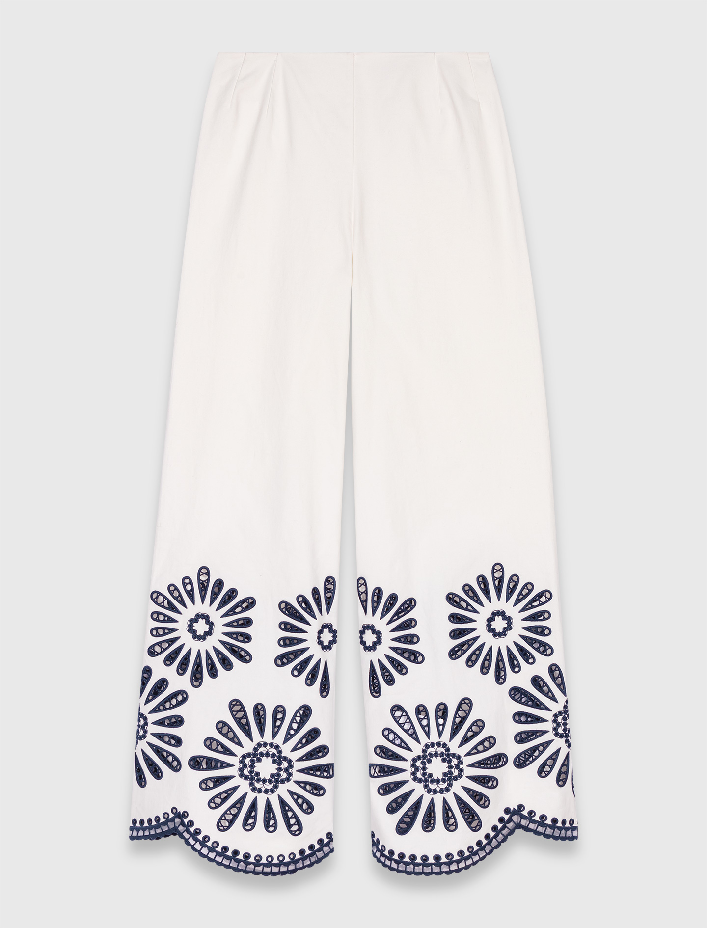 Cotton Canvas Trousers - White