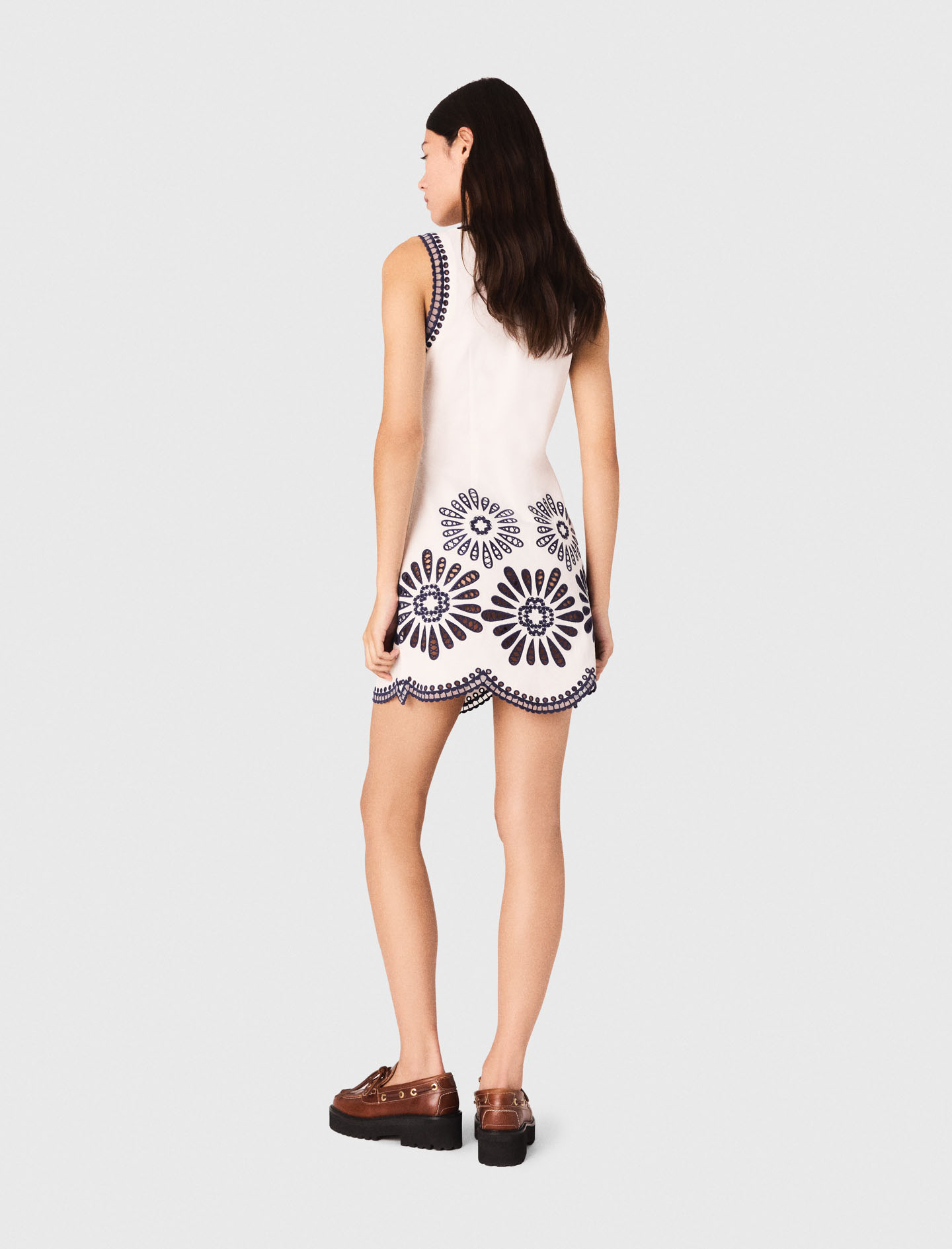 Short Straight Dress - White