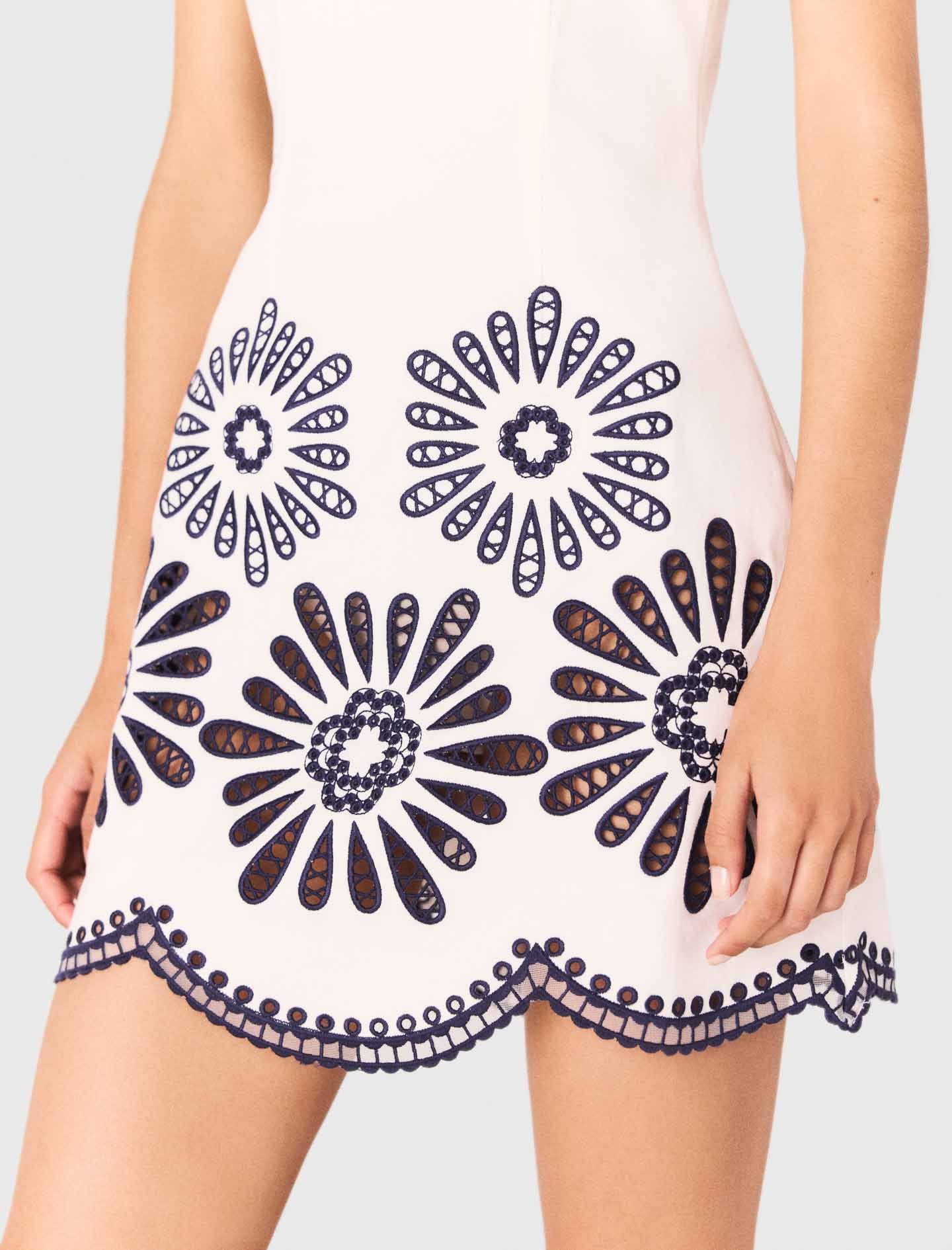 Short Straight Dress - White