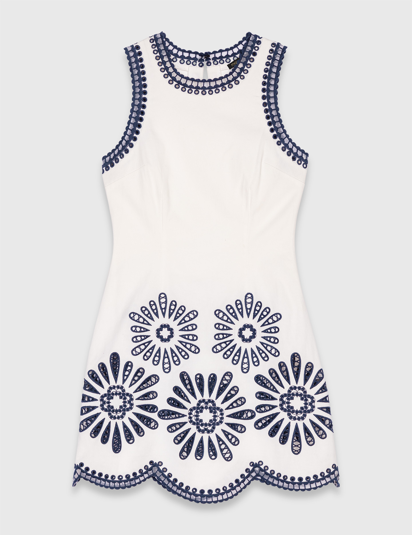 Short Straight Dress - White