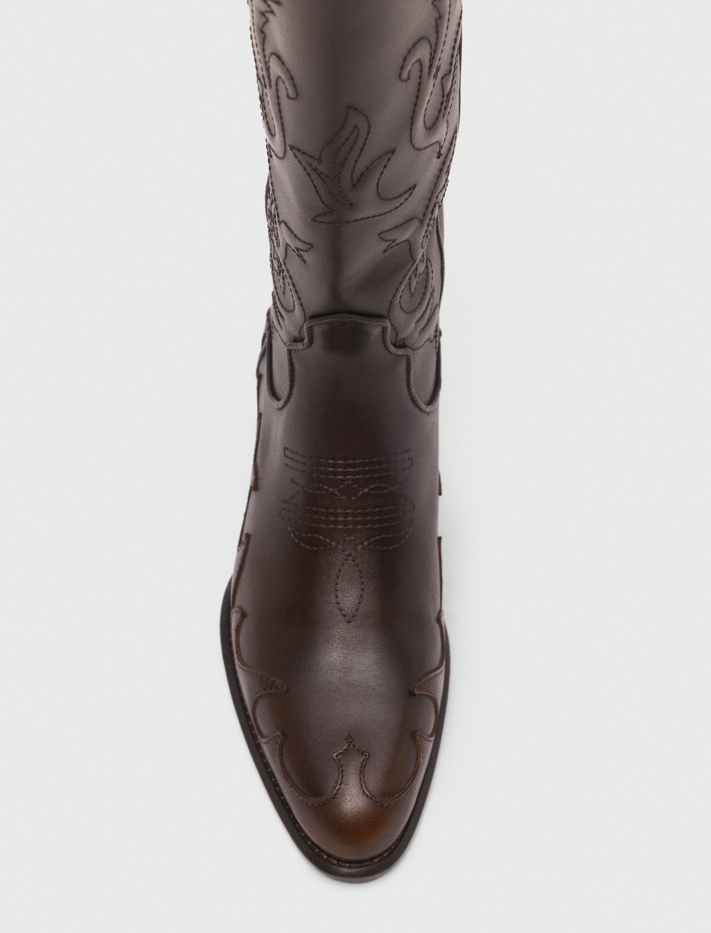 Leather cowboy boots - Brown